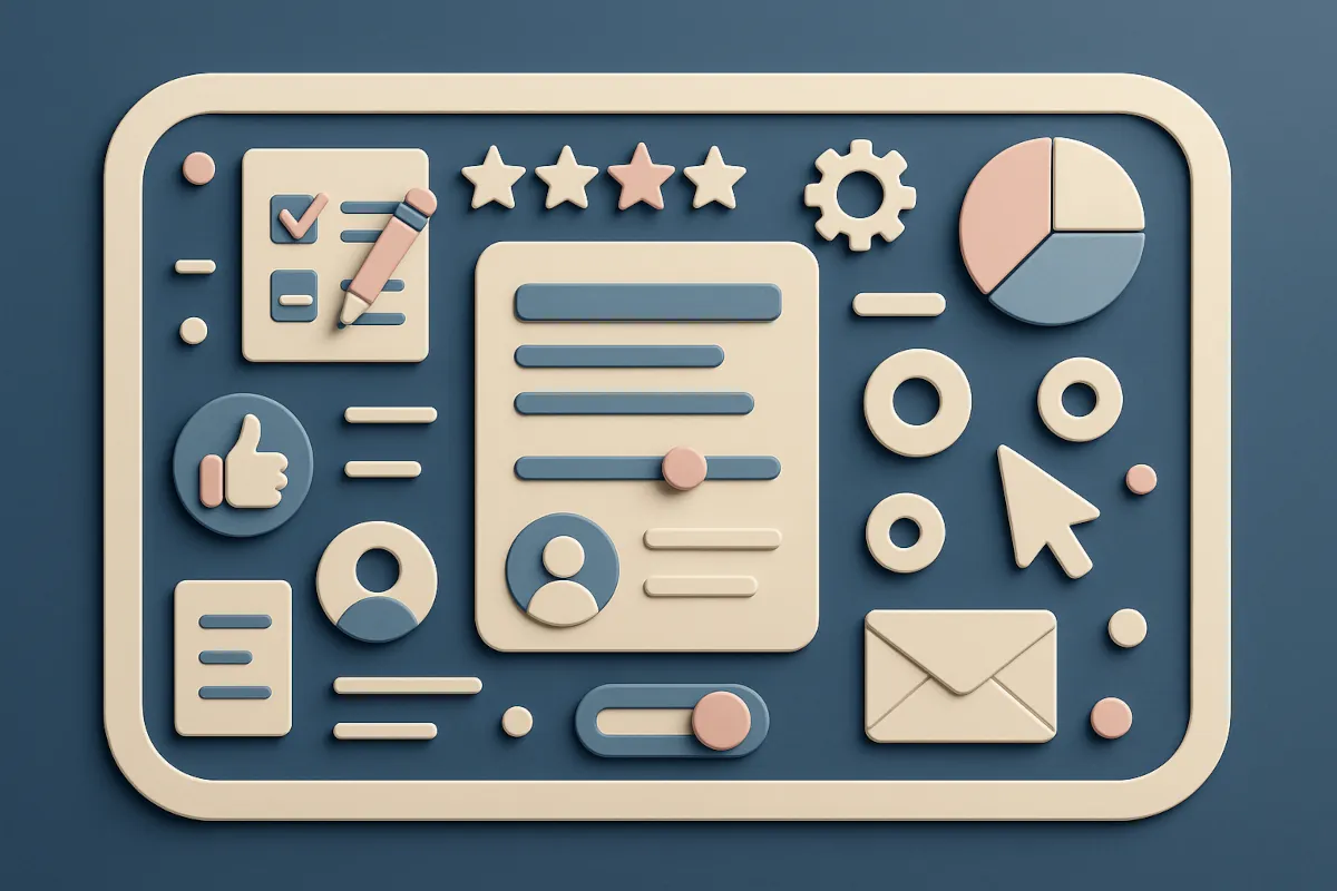 Symbolic symbols of online survey and form elements