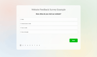 Website Feedback Survey Preview